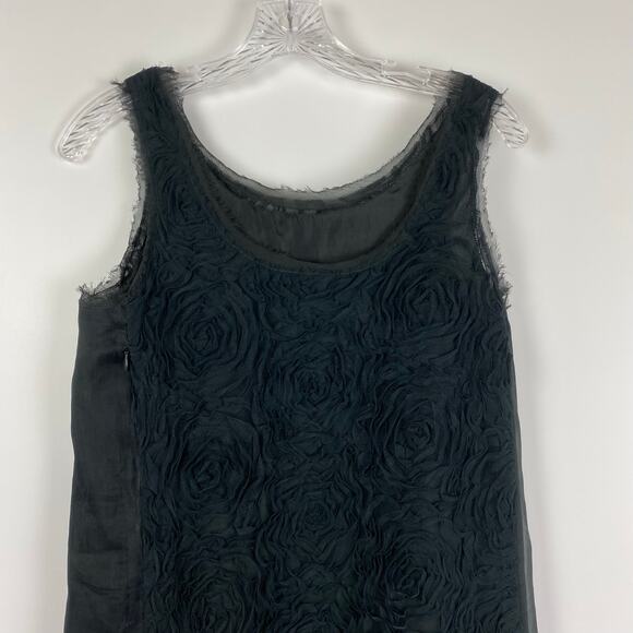 J Crew Gray Silk Organza Floral Cocktail Dress Shift Party Womens Size 0 - Picture 10 of 11